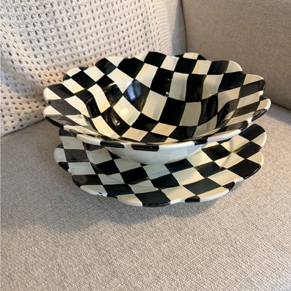 Mackenzie Childs Fruit Bowl & Platter